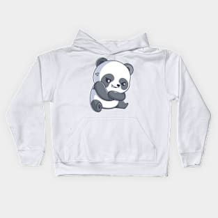 Cute panda angry cartoon Kids Hoodie